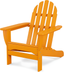 Tangerine HDPE Classic Outdoor Adirondack Chair with Arms