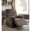 Arcadia Light Brown Microfiber Massage Recliner with Wood Frame