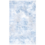 Grey and Blue Abstract 4' x 6' Stain-Resistant Synthetic Area Rug