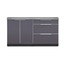 Slate Gray Aluminum 64" Modular Outdoor Kitchen Cabinet Set