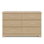 Driftwood 6-Drawer Double Nursery Dresser with Metal Handles