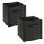 Black Fabric Storage Bins Set of 2