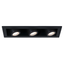 Black Aluminum 3-Light LED Recessed Lighting Kit