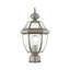 Monterey Elegance Brushed Nickel Outdoor Post Light with Clear Beveled Glass