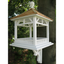 Victorian White Wood Shingle Roof Cottage Birdhouse