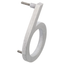 8-Inch Brushed Aluminum Floating House Number 6