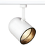 White and Black Steel Roundback Track Lighting Head