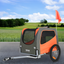 Orange and Gray Folding Dog Bike Trailer with Mesh Windows