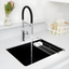 Coal Black Silgranit 25" Drop-In/Undermount Laundry Sink