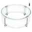 Round Glass and Aluminum Fire Pit Wind Guard