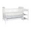 White 3-in-1 Convertible Crib with Changing Table