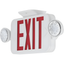 White LED Exit Sign with Emergency Lights