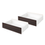 Espresso and White Rolling Underbed Storage Drawers Set