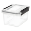 Clear Heavy-Duty Stackable Plastic Storage Box with Lid, 1.6 gal