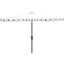 Venice White and Black 6.5 x 10 Ft Rectangular Crank Patio Umbrella