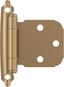 Champagne Bronze Variable Overlay Self-Closing Cabinet Hinges