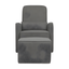 Olive Dark Grey Upholstered Swivel Glider with Ottoman