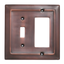 Copper 2-Gang Architectural Toggle/Rocker Wall Plate