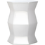 White Hexagon Ceramic Indoor Outdoor Garden Stool