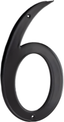 Black Aluminum 4-Inch House Number 6