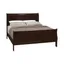 Cappuccino Full Size Wood Sleigh Bed with Headboard