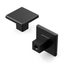 Matte Black Square Modern Cabinet Knobs with Mounting Hardware