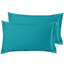 Teal Cotton Polyester Hypoallergenic Standard Pillow Shams Set