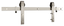 Satin Nickel 72" Sliding Barn Door Hanger Kit