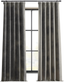 Destination Slate Gray Faux Linen Blackout Curtain Panel, 50" x 84"