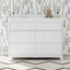 Farmhouse White Double Nursery Dresser with Shiplap Paneling