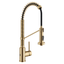 Brushed Brass Touchless Sensor Pull-Down Kitchen Faucet