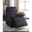 Black Microfiber Massage Recliner with Wood Frame