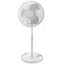 White Adjustable-Height 16-Inch Oscillating Pedestal Fan