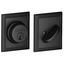 Matte Black Single Cylinder Deadbolt with Addison Trim