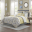 King Yellow and Gray Microfiber 8-Piece Comforter Set