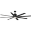 Vast 72'' Black Ceiling Fan with LED Light and Remote