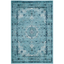 Light Blue Synthetic High Pile Rectangle Area Rug