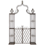 Beatrix Rustic Brown Iron Garden Arbor with Gate