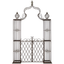 Beatrix Rustic Brown Iron Garden Arbor with Gate