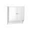 White Wall-Mounted Two-Door Medicine Cabinet with Towel Bar