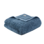 Full Blue Fleece Reversible Winter Blanket