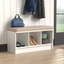 Modern White Cubeicals 3-Cube Storage Bench with Cushion