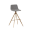 Belfast Koala Grey 30" Swivel Bar Stool with Gold Legs