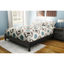 Gray Oak Full Size Upholstered Platform Bed with Wood Frame