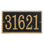 Fast Easy Black and Gold Metal House Numbers Plaque