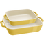 Citron Ceramic 2-Piece Rectangular Baking Dish Set