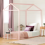 Pink Twin Wood Frame House Bed