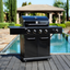 Kenmore Black 4-Burner Propane Gas Grill with Side Burner