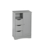 Gray MDF Freestanding Bathroom Storage Cabinet with Adjustable Shelving