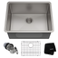 Sleek Modern 18" Stainless Steel Undermount Bar Prep Sink